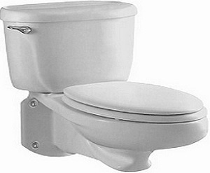 American Standard 2093.100.020 Glenwall Pressure Assisted Elongated Wall-Mounted Toilet