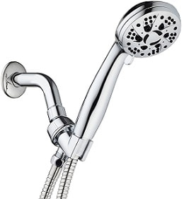 AquaDance High Pressure 6-Setting 3.5 Chrome Face Handheld Shower