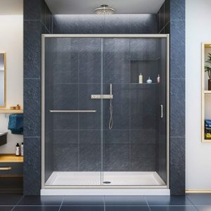 DreamLine Infinity-Z 56-60 in. Width, Frameless Sliding Shower Door