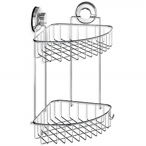 HASKO Suction Cup Corner Shower Caddy