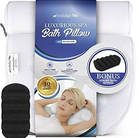 IndulgeMe Luxurious Bath Pillow PLUS Konjac Bath Sponge
