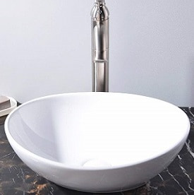 KINGO HOME Above Counter White Porcelain Ceramic Bathroom Vessel Sink
