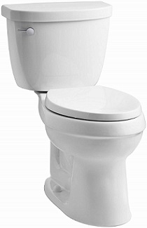 KOHLER K-3609-0 Cimarron Comfort Height Elongated 1.28 gpf Toilet