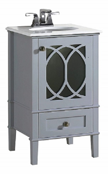 Simpli Home 3AXCVPAG-20 Paige 20 inch Contemporary Bath Vanity