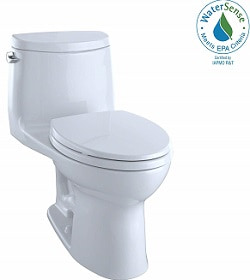 TOTO MS604114CEFG#01 Ultramax II Het Double Cyclone Elongated One Piece Toilet