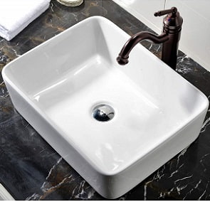 VCCUCINE Rectangle Above Counter Porcelain Ceramic Bathroom Sink