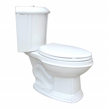 White Porcelain Elongated Space Saving Corner Toilet
