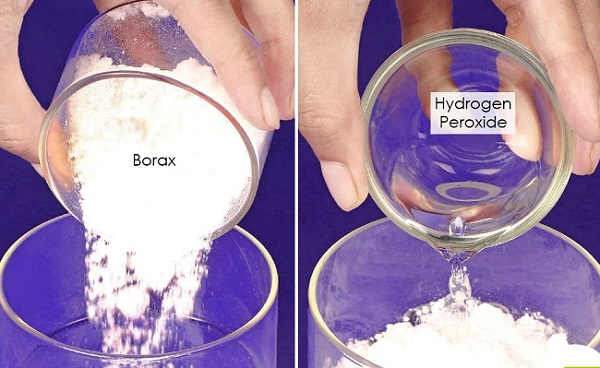borax and hydrogen peroxide