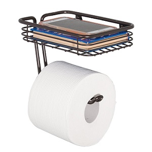 mDesign Wall Mount Toilet Tissue Paper Roll Holder