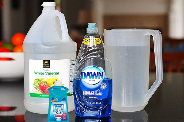 vinegar and dish detergent